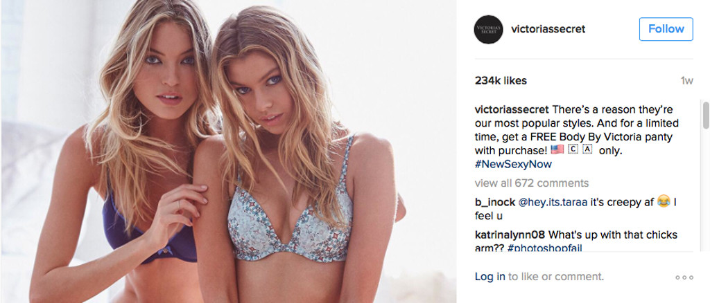 Victoria S Secret Accused Of Another Photoshop Fail Why